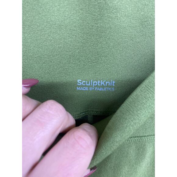 Fabletics Sculptknit Women's Green Stretchy Leggings Earth Day Every Day Small - Picture 3 of 6